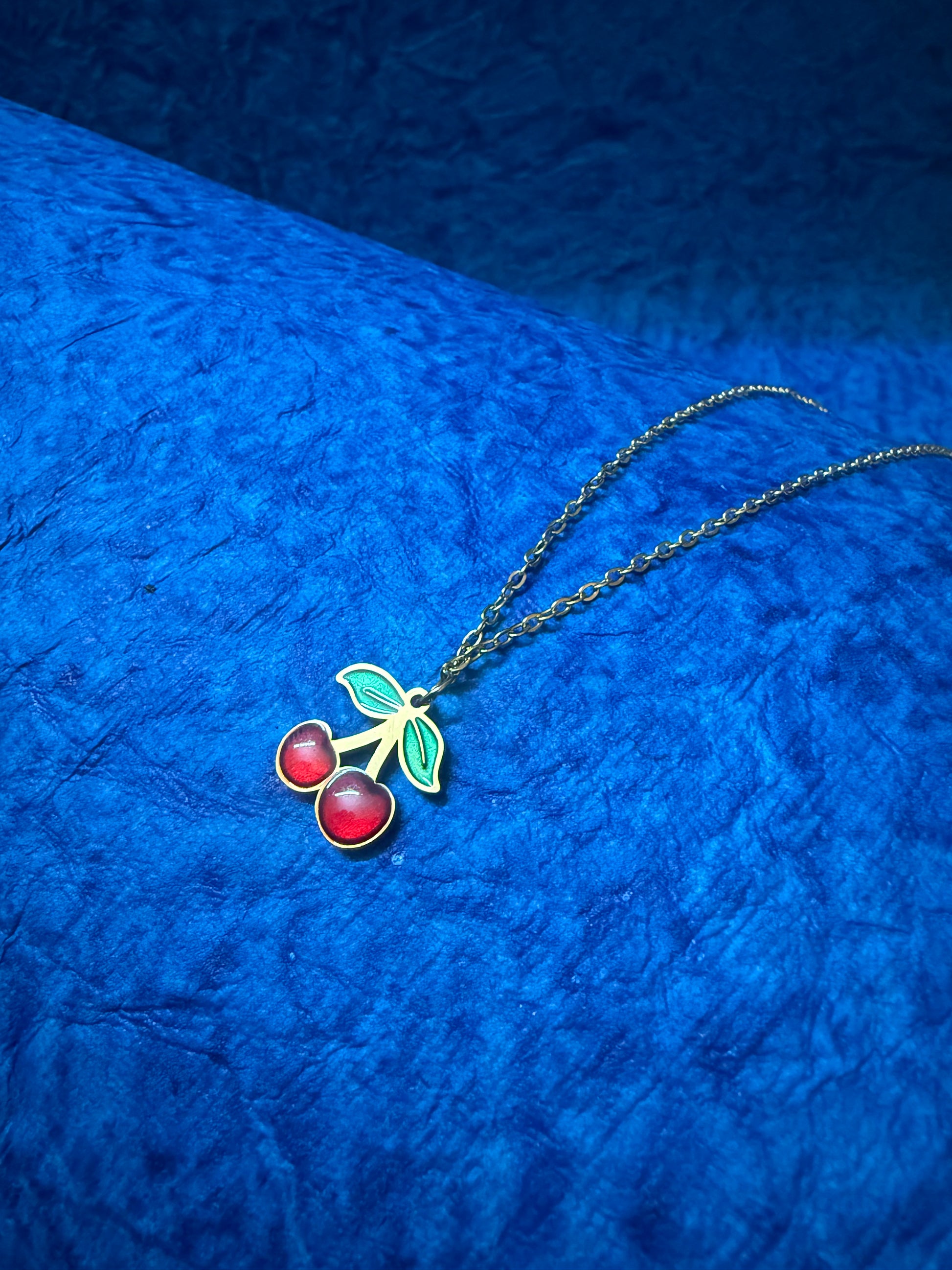 18k Gold Plated Cute Cherry Chain - Anti Tarnish