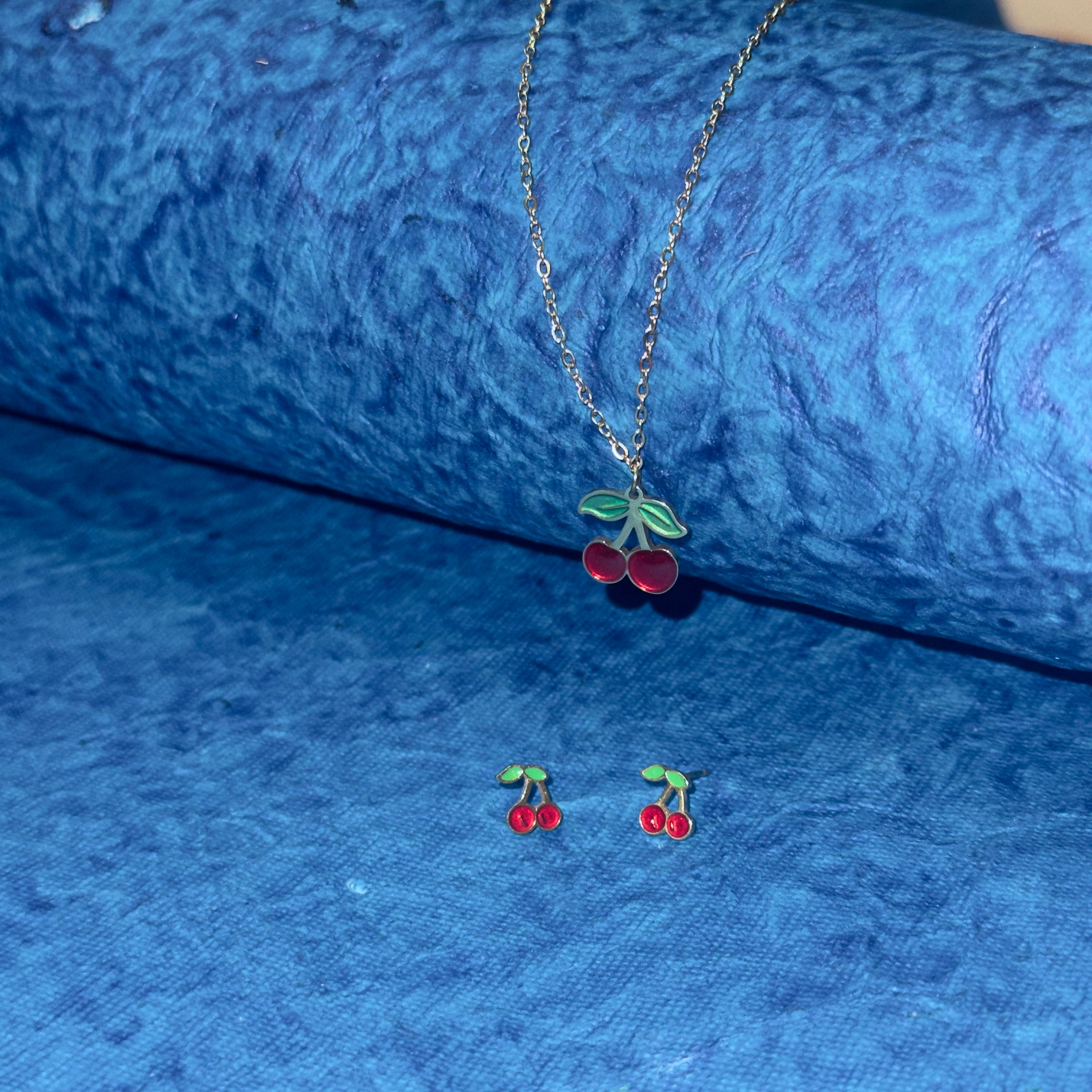 18k Gold Plated Cute Cherry Chain - Anti Tarnish